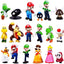 6-18pcs/set Super Mario Bros PVC Action Figure Toys Dolls Model Set Luigi Yoshi Donkey Kong Mushroom for kids birthday gifts - Slobuy