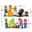 6-18pcs/set Super Mario Bros PVC Action Figure Toys Dolls Model Set Luigi Yoshi Donkey Kong Mushroom for kids birthday gifts - Slobuy