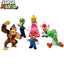 6-18pcs/set Super Mario Bros PVC Action Figure Toys Dolls Model Set Luigi Yoshi Donkey Kong Mushroom for kids birthday gifts - Slobuy