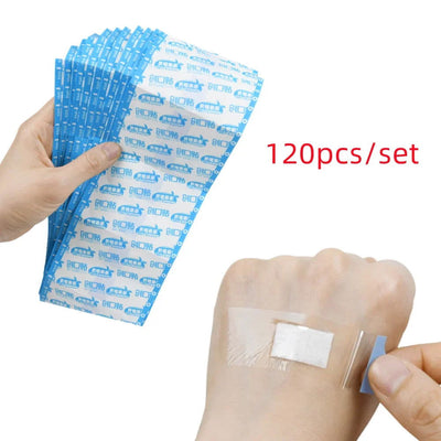 120pcs/set Transparent Band Aid Waterproof Wound Dressing Plaster Skin Patch Adhesive Bandages for Children Adults Plaster - Slobuy