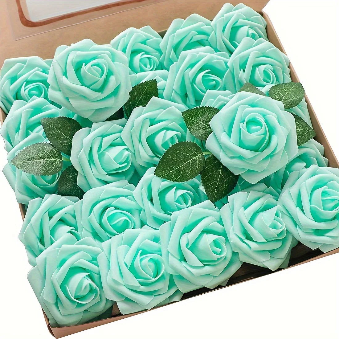 25pcs Artificial Flowers, Fake Flowers Roses W/stem For DIY Wedding Bouquets Centerpieces Arrangements Party Home Decorations - Slobuy