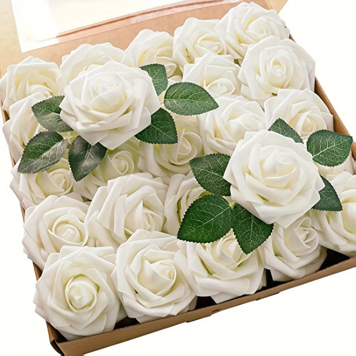 25pcs Artificial Flowers, Fake Flowers Roses W/stem For DIY Wedding Bouquets Centerpieces Arrangements Party Home Decorations - Slobuy
