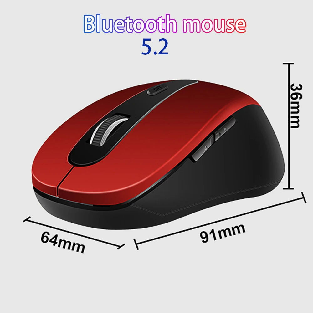 10M Wireless Bluetooth 5.2 Mouse for win7/win8 xp macbook iapd Android Tablets Computer notbook laptop accessories 0-0-12 - Slobuy